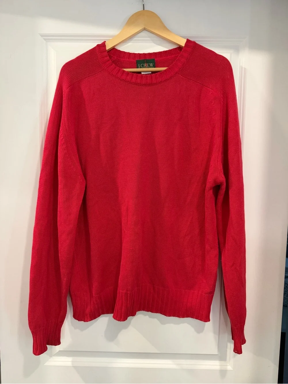 J. Crew Men's Bright Red Crewneck Sweater